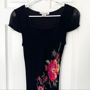 Black Beaded Maxi Dress